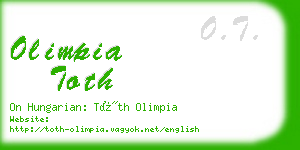 olimpia toth business card